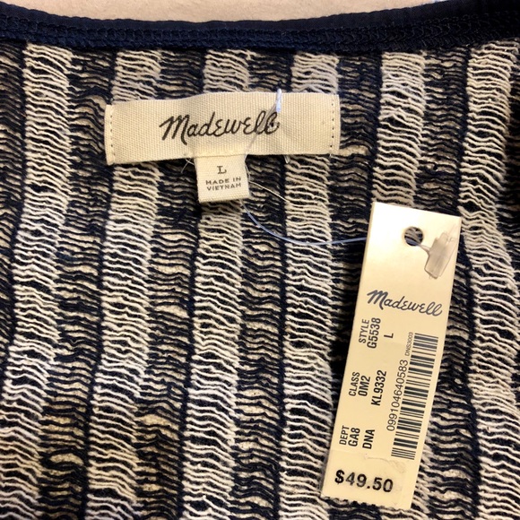 NWT Madewell Finale Stripe Wrap Tank - Picture 3 of 3